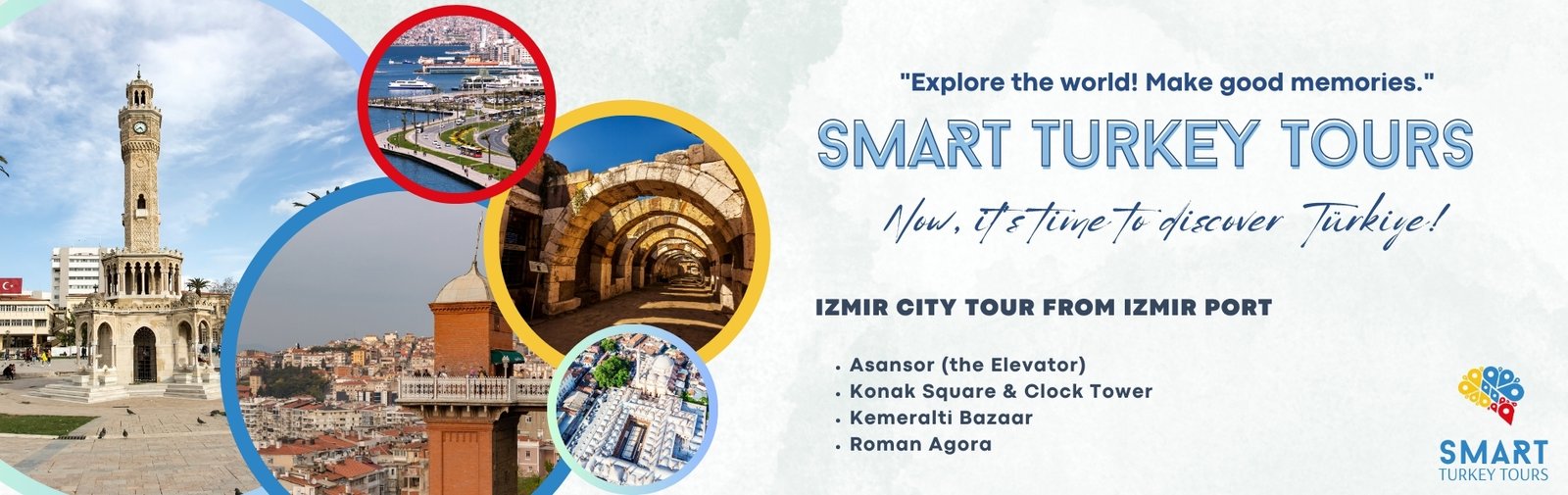 IZMIR CITY TOUR FROM IZMIR PORT / Historical Asansor, Konak Square and Clock Tower, Kemeralti Bazaar, Roman Agora