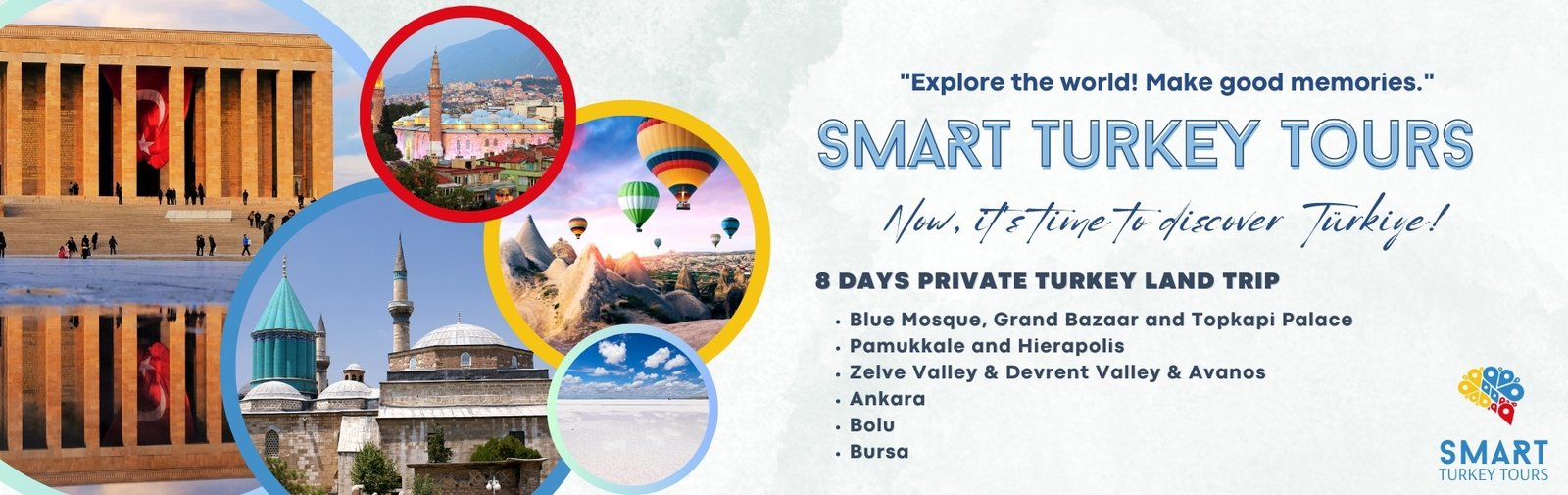 8 DAYS PRIVATE TURKEY GROUND TRIP / Istanbul, Bursa, Kusadasi, Pamukkale, Konya, Cappadocia, Bolu