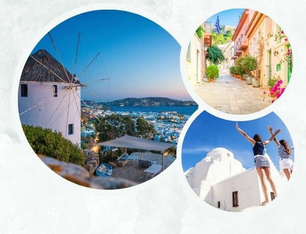 6 DAYS ATHENS & BEST ISLANDS TOUR / Athens, Mykonos and Santorini