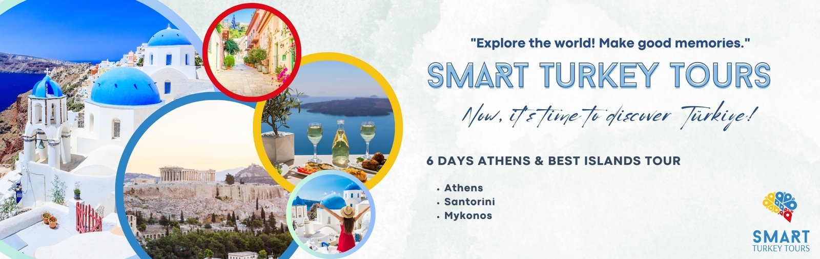 6 DAYS ATHENS & BEST ISLANDS TOUR / Athens, Mykonos and Santorini